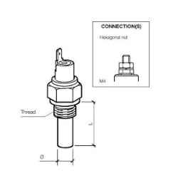 232-011-005-015D - Temperature Switch - Switchpoint 130°C ± 10°C - M10 Auto Parts SpareMe