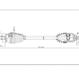 OPTIMA Front Driveshaft Complete - SKU DSB300 - SpareMe