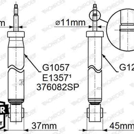 Shock Rear Vw Passat,Golf 5,6,Jetta,Seat Leon 2005-2016 (MONROE)(376082SP) Monroe