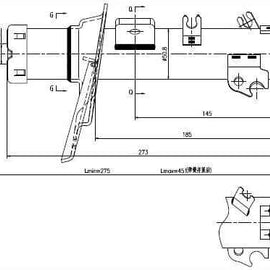 Shock Front Right Peugeot 207 2006-2013 (KYB)(333776) Shock Absorber KYB