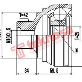 Outer Cv Joint Audi A4 B9 2015- A5 2009- A6 C7 2010- Ad3005 CV Joint Teknosa