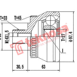 Outer Cv Joint Vw Passat B5 2000-2005 1.9Tdi Audi A4 1.9Tdi 2001- Ad5712A CV Joint Teknosa