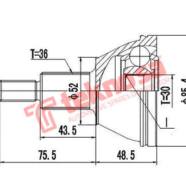 Outer Cv Joint SEAT Ibiza/VW Polo 2001-2009