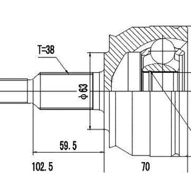 Volkswagen Caravelle - Front Outer Cv Joint | OPTIMA | AD5727