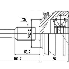 OPTIMA Front Outer Cv Joint - SKU AD5733 - SpareMe