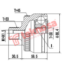 Outer Cv Joint AUDI A4 B5/A6 C5/VW Passat B5