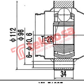 Inner Cv Joint Vw Amarok 2.0Tdi 2009- Porsche Cayenne 3.0Tdi 4.8S 2002- Ad8008 CV Joint Teknosa