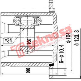 Outer Cv Joint Audi A4 1.8Tfsi 2.0Tdi A5 2.0Tfsi 3.0Tdi Rs5 4.2 V8 A6 3.0Tdi Rs6 S4 S5 Ad8090 CV Joint Teknosa