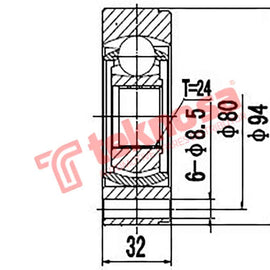 Inner Cv Joint Alfa Giulietta 2.0 1976- Af6610 CV Joint Teknosa