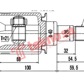 Inner Cv Joint Mini Cooper 2001-2006 W10/W11 Au4003 CV Joint Teknosa