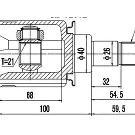 OPTIMA Front Inner Cv Joint - SKU AU4003 - SpareMe