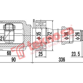 Inner Cv Joint Mini Cooper 2001-2006 W10/W11 Au4004 CV Joint Teknosa