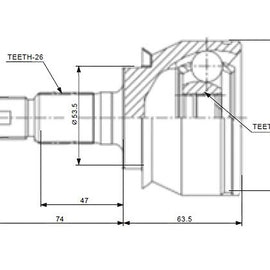 OPTIMA Front Outer Cv Joint - SKU AU5710 - SpareMe