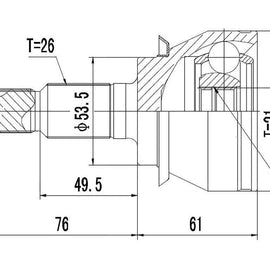 MINI Mini - Front Outer Cv Joint | OPTIMA | AU5711