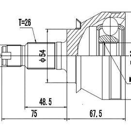 OPTIMA Front Outer Cv Joint - SKU BM3004 - SpareMe