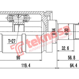 Inner Cv Joint Bmw X5 E53 2000-2006 3.0I M54 4.4I N62 4.6Is M62 Bm4002 CV Joint Teknosa