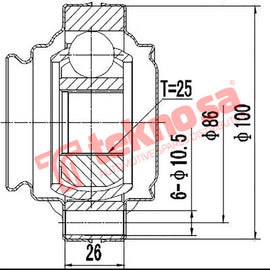Inner Cv Joint Bmw X5 E53 2000-2006 3.0I M54 4.4I N62 4.6Is M62 Bm4003 CV Joint Teknosa