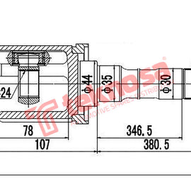 Inner Cv Joint Bmw X3 E83 2.0Td 3.0I 2.5I Si 2003-2010 Bm4004 CV Joint Teknosa