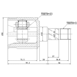 OPTIMA Front Inner Cv Joint - SKU BM4011 - SpareMe