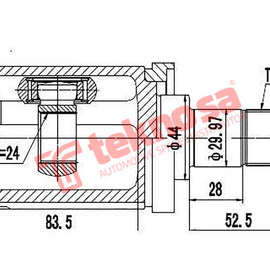 Inner Cv Joint Bmw X3 E83 2.0Td 3.0I 2.5I 3,0Si 2003-2011 Bm8010 CV Joint Teknosa