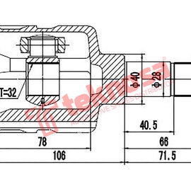 Inner Cv Joint Chryler Grand Voyager 1995-2001 3.3I 2.5Td 3.8 Ch4001 CV Joint Teknosa