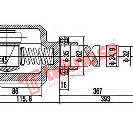 Inner Cv Joint Fiat Ducato 2.8Jtd Peugeot Boxer 2.5Dtic Ct4003 CV Joint Teknosa