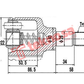 Inner Cv Joint Peugeot 206 1.4 1.6 1998-2010 Ct6417 CV Joint Teknosa