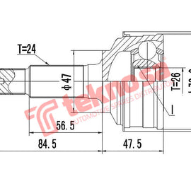 Outer Cv Joint Daihatsu Charade Mk Vii 1.0 1Krfe 2007-2014 Da3003 CV Joint Teknosa