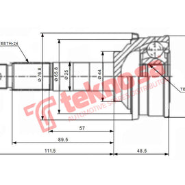 Outer Cv Joint Daihatsu Cuore Ed-20 Ej-De Ej-V 1997-2001 Da5933 CV Joint Teknosa