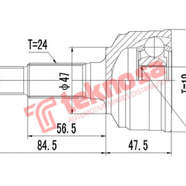 Outer Cv Joint Daihatsu Charade Cx 2003-2008 Charade 1.0 2007-2011 Cuore 1997-2001 Da7027 CV Joint Teknosa