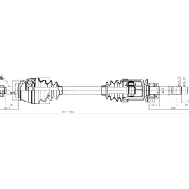 OPTIMA Front Driveshaft Complete - SKU DAF101 - SpareMe