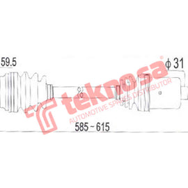 Vw Passat 08-12 /G5/G6/Caddy Lh Audi A3 2.0Fsi 2003- Seat Altea Leon Vw Golf Jetta Passat 2.0Fsi 2004- Dau200 CV Joint Teknosa