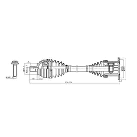 OPTIMA Front Driveshaft Complete - SKU DAU202 - SpareMe