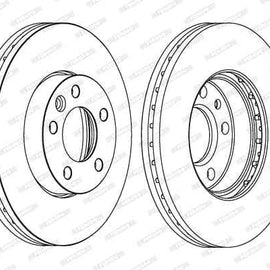 Brake Disc Vented Front Volkswagen T5 Transporter (Single) Brake Disc FERODO