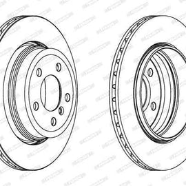 Brake Disc Vented Rear Bmw X3 E83 (Single) Brake Disc FERODO
