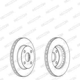 Brake Disc Vented Front Toyota Corolla P145 (Single) Brake Disc FERODO