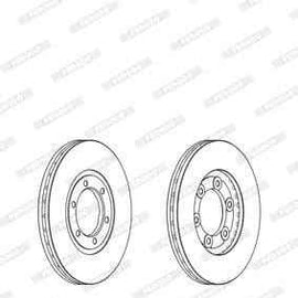 Brake Disc Vented Front Kia K2700 (Single) Brake Disc FERODO