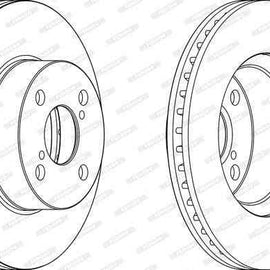 Brake Disc Vented Front Toyota Corolla/Runx (Single) Brake Disc FERODO