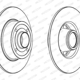 Brake Disc Rear Nissan Note (Single) Brake Disc FERODO