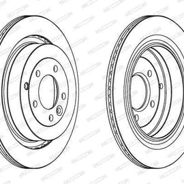 Brake Disc Vented Rear Land Rover Discovery Iii/ (Single) Brake Disc FERODO