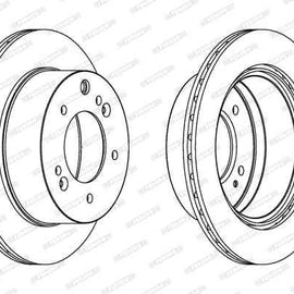 Brake Disc Rear Kia Sorento I (Single) Brake Disc FERODO