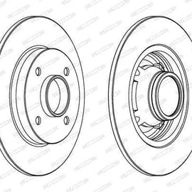 Brake Disc Rear Citroen C3 Ii (Single) Brake Disc FERODO