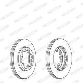 Brake Disc Vented Front Toyota Quantum (Single) Brake Disc FERODO