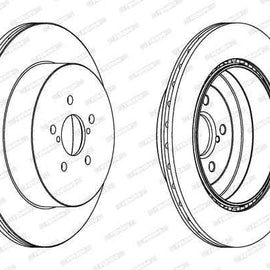 Brake Disc (SINGLE) Subaru WRX (Various) - Rear 316MM Brake Disc Ferodo