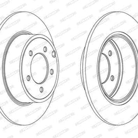 Brake Disc (Pair) Rear Solid Jeep Compass/ Patriot (Set) Brake Disc FERODO
