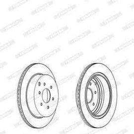 Brake Disc Vented Front Nissan Pathfinder 2.5Dci/ (Single) Brake Disc Ferodo