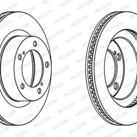 Brake Disc Vented Front Toyota Landcruiser 200 (Single) Brake Disc Ferodo