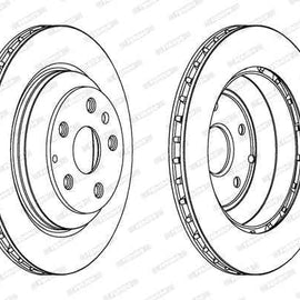 Brake Disc Rear Audi Q7 (Single) Brake Disc FERODO