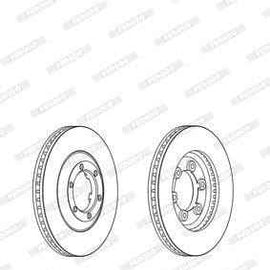 Brake Disc Vented Front Isuzu Kb P190 (Single) Brake Disc FERODO