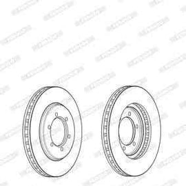 Brake Disc Vented Front Nissan Hardbody (Single) Brake Disc FERODO